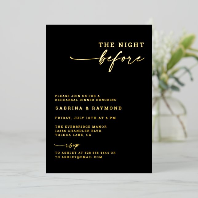 Modern Minimalist Night Before Rehearsal Dinner (Standing Front)