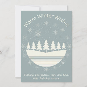 Modern Minimalist Non-Denominational Snowflake Holiday Card
