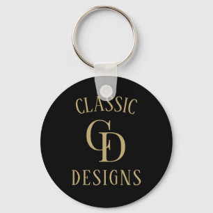 Modern Minimalist Office Gifts Company Logo Key Ring