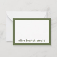 Modern Minimalist Olive Green Studio Name