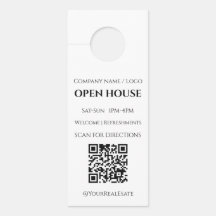 Modern Minimalist Open House Real Estate QR Code