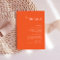 Modern Minimalist orange Enclosure card