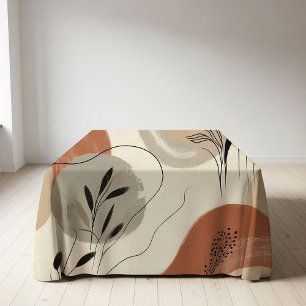 Modern Minimalist Organic Abstract Shapes Pattern Tablecloth