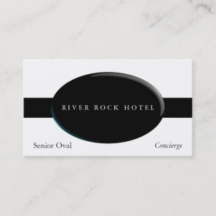 Modern Minimalist Oval Professional Design Business Card