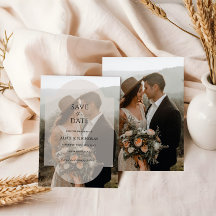 Modern Minimalist Overlay Photo Wedding