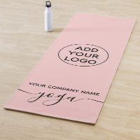 modern minimalist pastel blush pink yoga logo