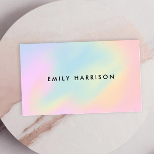 Modern Minimalist Pastel Ombre Business Card