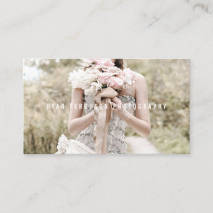 Modern minimalist pastel teal photography photo business card