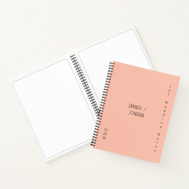 Modern Minimalist Pastel Wedding Guest Book (Inside)