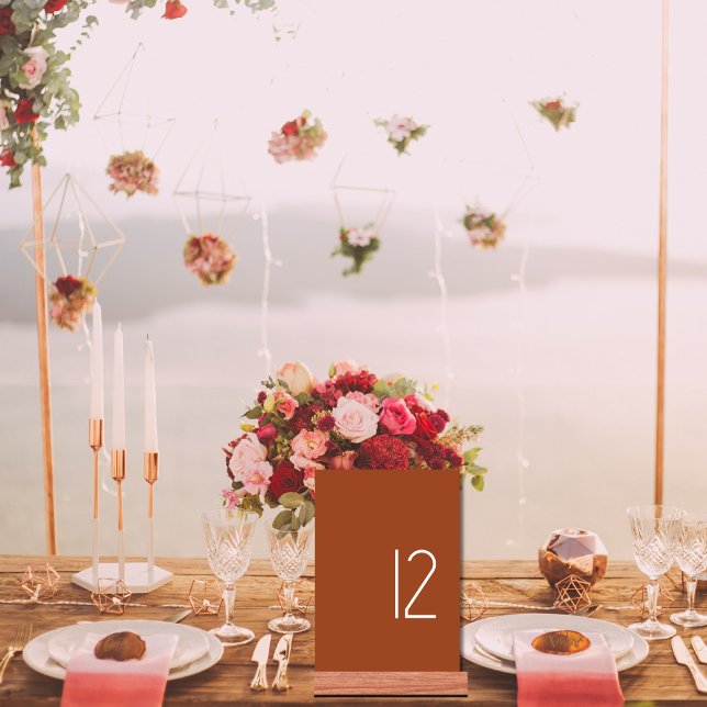 Modern Minimalist Pastel Wedding Table Card Number (Creator Uploaded)