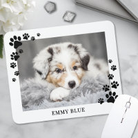 Modern Minimalist Paw Print Dog Pet Photo