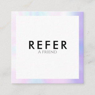 Modern Minimalist Pearl Border Referral Card