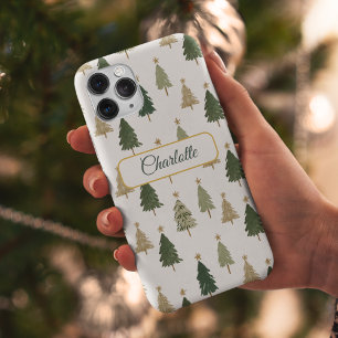 Modern Minimalist Personalised Christmas iPhone 15 Case