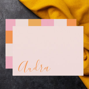 Modern Minimalist Personalised Custom Name Card