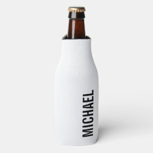 Modern Minimalist Personalised Name Bottle Cooler