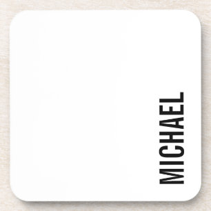 Modern Minimalist Personalised Name Coaster