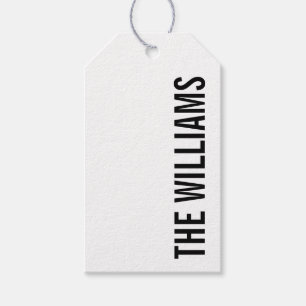 Modern Minimalist Personalised Name Gift Tags