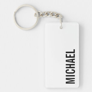 Modern Minimalist Personalised Name Key Ring