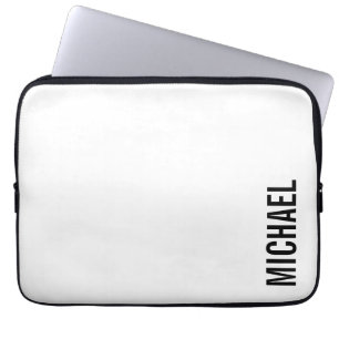 Modern Minimalist Personalised Name Laptop Sleeve
