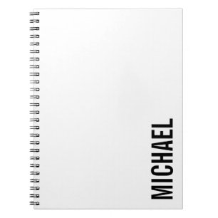 Modern Minimalist Personalised Name Notebook