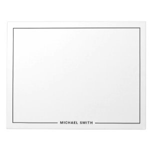Modern Minimalist Personalised Name Notepad