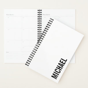 Modern Minimalist Personalised Name Planner