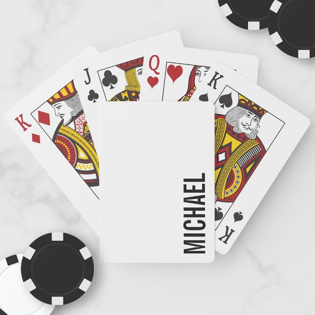 Modern Minimalist Personalised Name Playing Cards (Creator Uploaded)