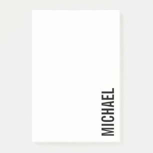 Modern Minimalist Personalised Name Post-it Notes