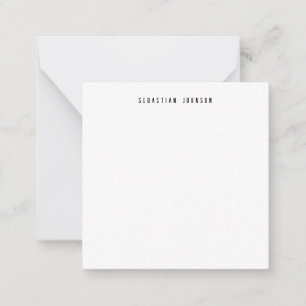 Modern Minimalist Personalised Name Stationery Card