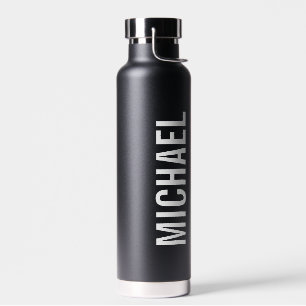 Modern Minimalist Personalised Name Water Bottle
