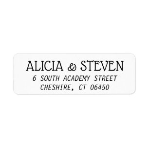 Modern Minimalist Personalised Self - Adhesive