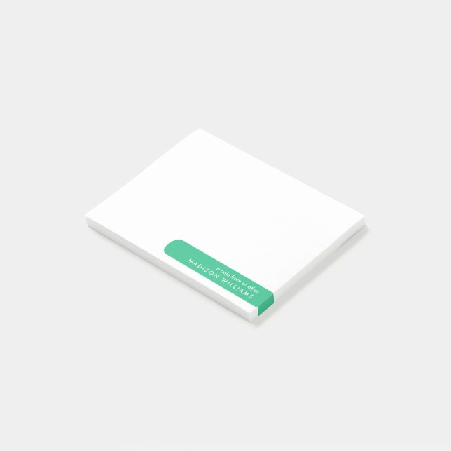 Modern Minimalist Personalised Stationery Post-it Notes (Angled)