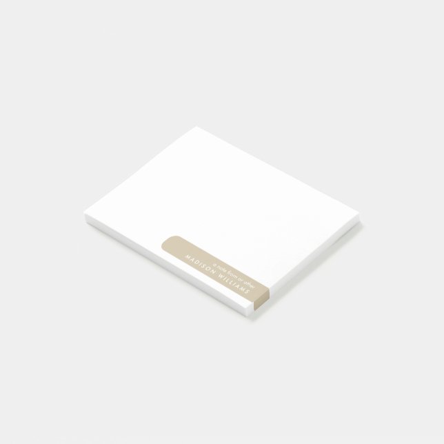 Modern Minimalist Personalised Stationery Post-it Notes (Angled)