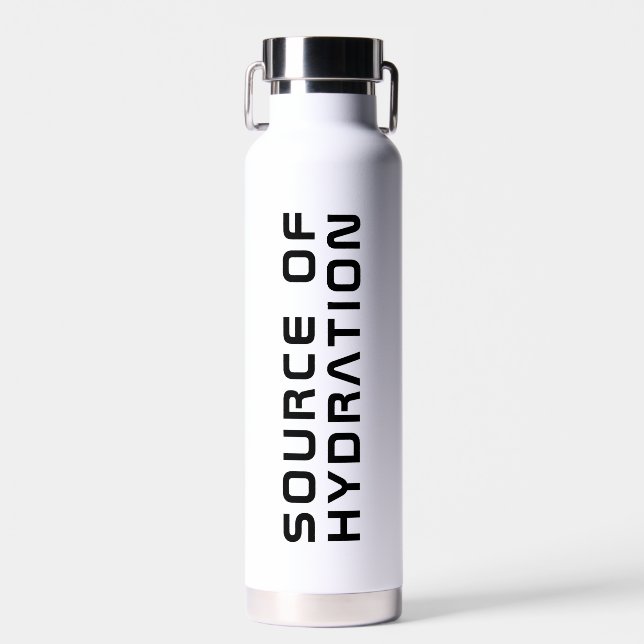 Modern Minimalist Personalised Water Bottle (Front)
