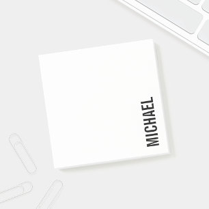 Modern Minimalist Personalized Name Post-it Notes