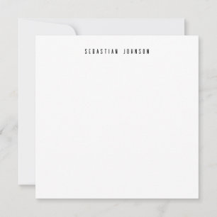 Modern Minimalist Personalized Name Stationery Card