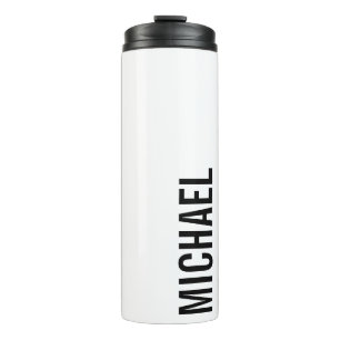 Modern Minimalist Personalized Name Thermal Tumbler
