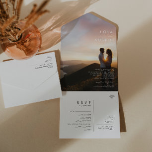 Modern Minimalist Photo All In One Invitation