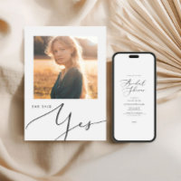 Modern Minimalist Photo Bridal Shower invitation