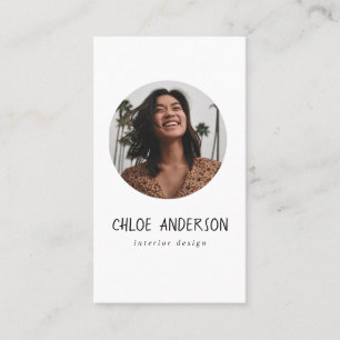 Modern Minimalist Photo Business Card