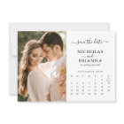 Modern Minimalist Photo Calendar White Wedding