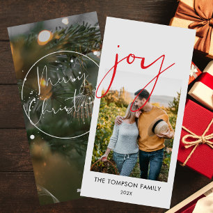 Modern Minimalist Photo Christmas Holiday Card