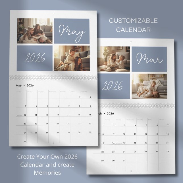 Modern Minimalist Photo Custom Design Calendar (Creator Uploaded)