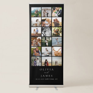 Modern Minimalist Photo Gallery Wedding Retractable Banner