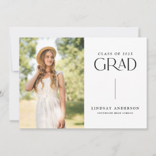 Modern Minimalist Photo Graduation Announcement