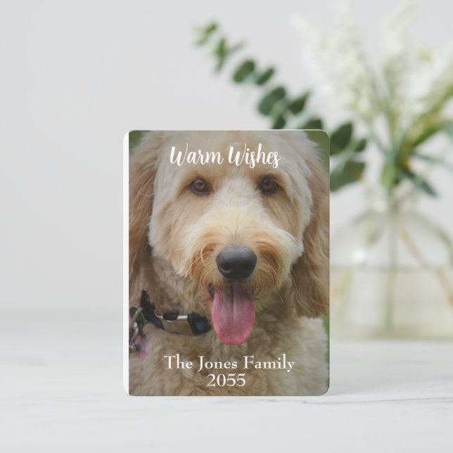 modern Minimalist Photo  Holiday Card (Standing Front)