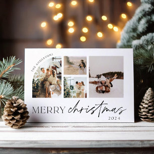 Modern Minimalist Photo Holiday Card 