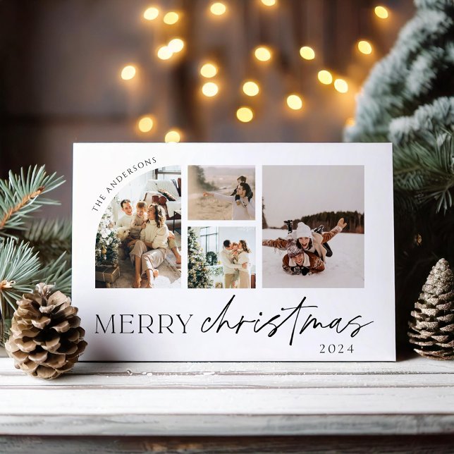 Modern Minimalist Photo Holiday Card  (Creator Uploaded)