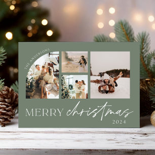 Modern Minimalist Photo Holiday Card 