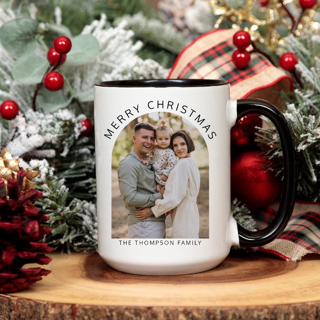 Modern Minimalist Photo Merry Christmas 2024 Coffee Mug (Creator Uploaded)